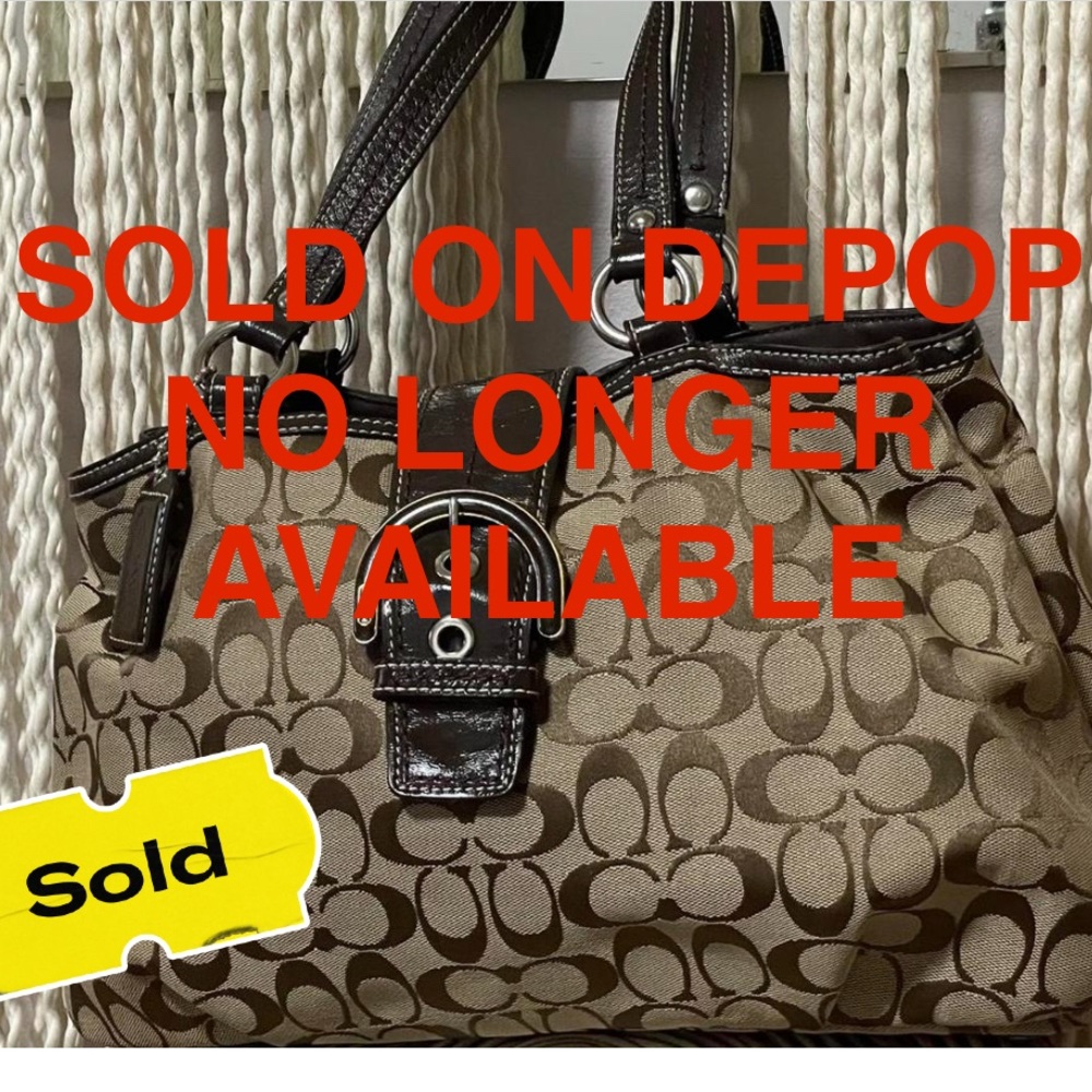 Coach Brown Signature Tote Bag